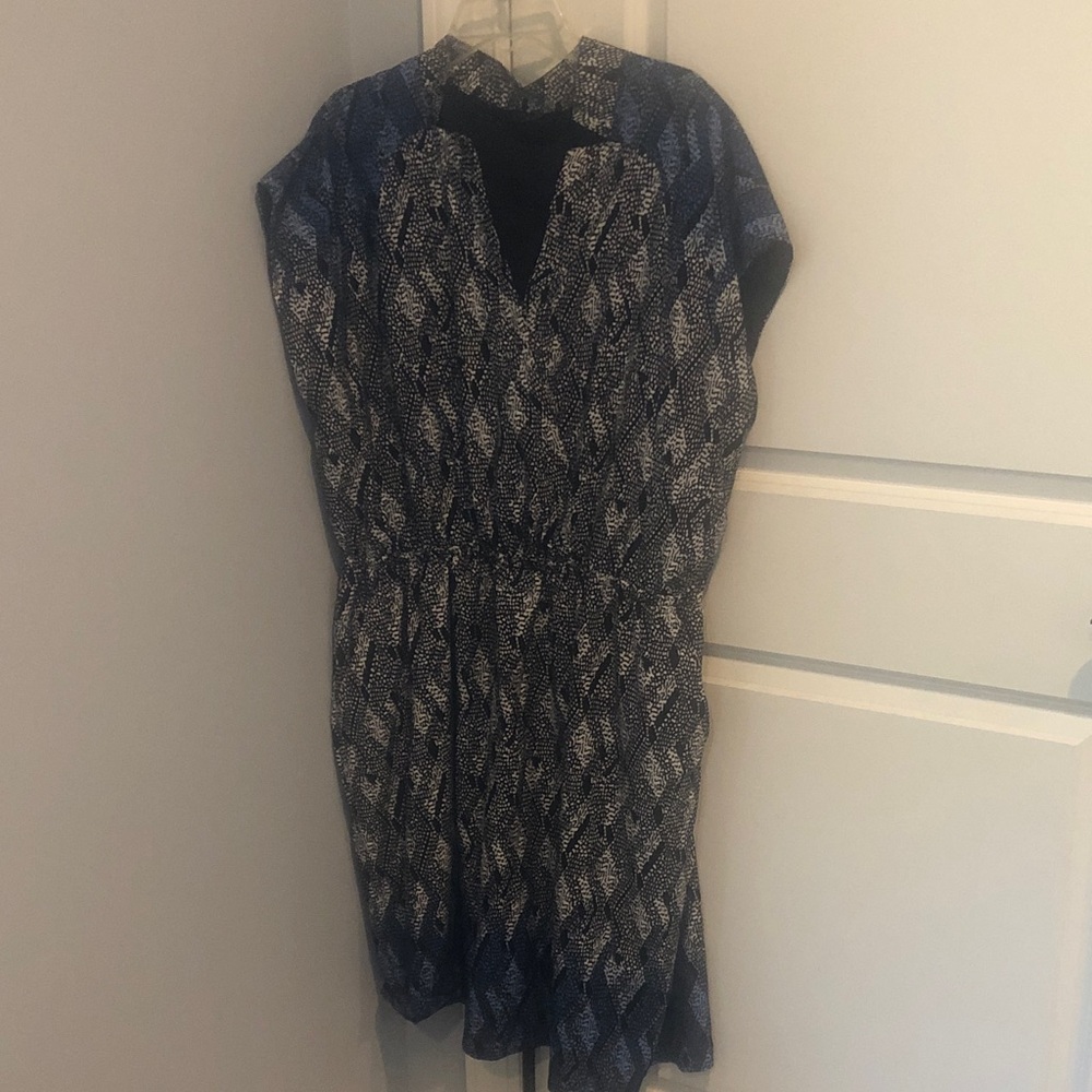 Dex Black, white and blue Dress